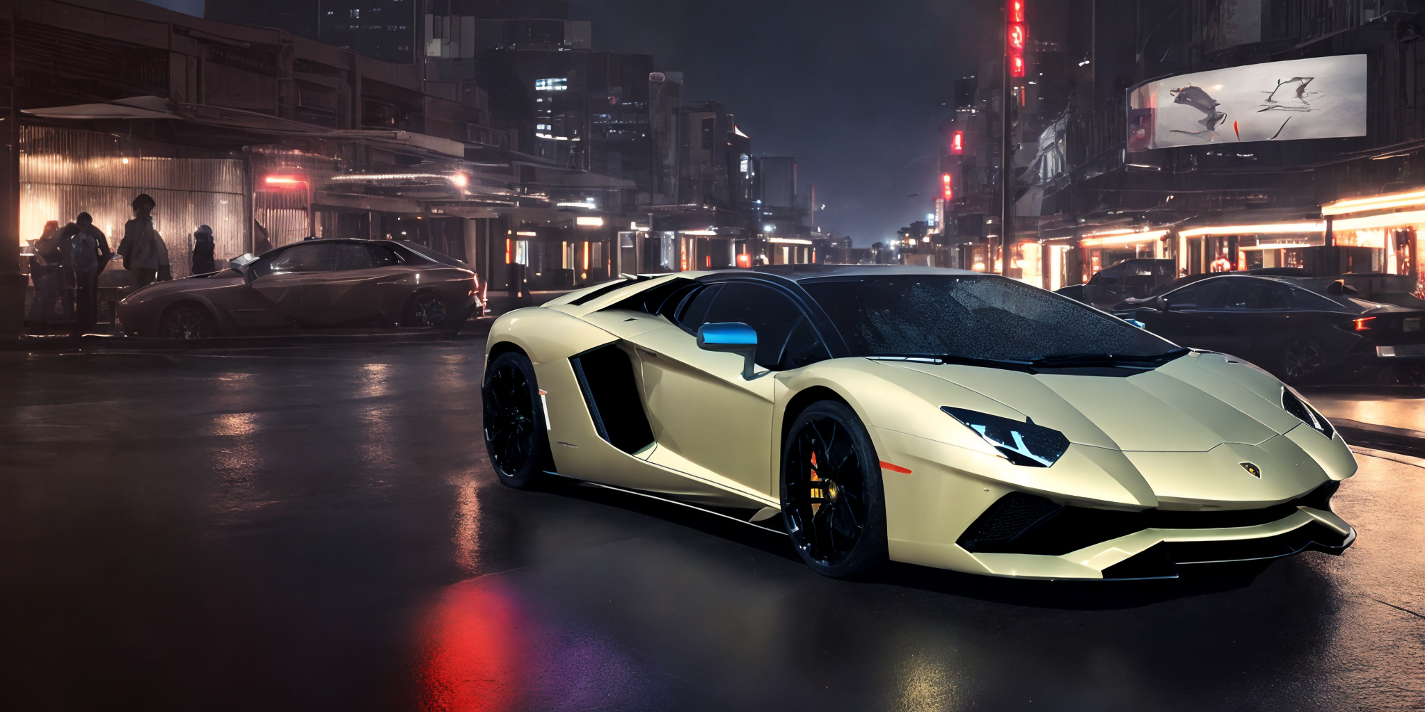 02031-2293230107-Lamborghini poison,masterpiece,Lamborghini car logos,masterpiece, highly detailed photorealistic 8k raw photo,Rainy night, night.png